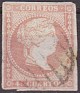 Spain 1856 Isabel II 4 Cu. Red Edifil 44